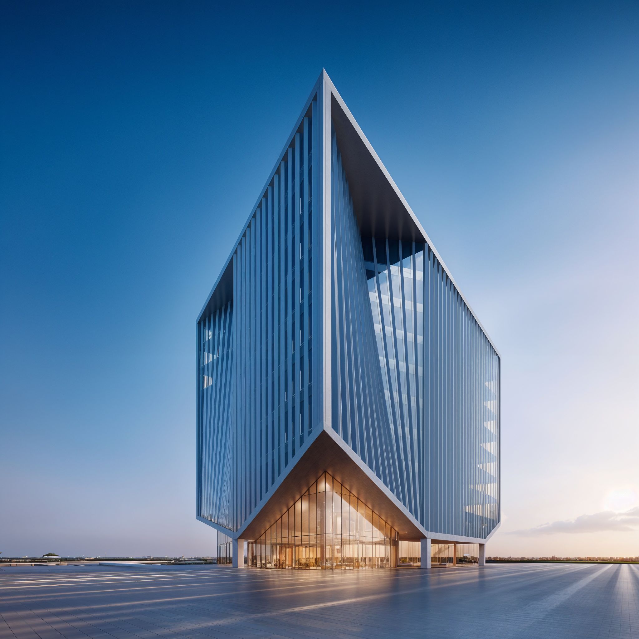 Wide exterior view of a District11 commercial building